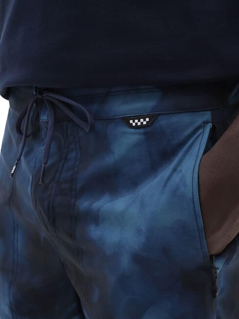 VOYAGE TIE DYE Costum de pantaloni scurți lungi turcoaz-negru - Costume de baie