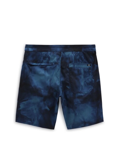 VOYAGE TIE DYE Costum de pantaloni scurți lungi turcoaz-negru - Costume de baie