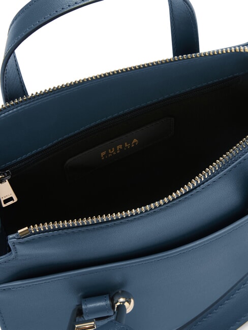 NUVOLA Geantă de mână mini, cu curea de umăr gri albastru - Genți femei