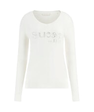 GUESS SAYLOR LOGO  Pulover mătase taupe - Pulovere pentru femei - 5