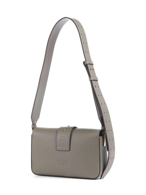 LOVE ONE SLOUCHY Geantă de umăr mini din piele nuc-aur antic - Genți femei