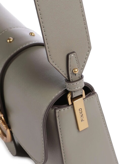 LOVE ONE SLOUCHY Geantă de umăr mini din piele nuc-aur antic - Genți femei