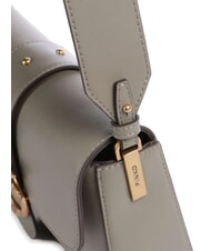 PINKO LOVE ONE SLOUCHY Geantă de umăr mini din piele nuc-aur antic - Genți femei - 3