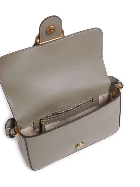 LOVE ONE SLOUCHY Geantă de umăr mini din piele nuc-aur antic - Genți femei