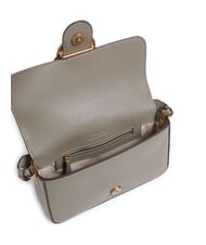 PINKO LOVE ONE SLOUCHY Geantă de umăr mini din piele nuc-aur antic - Genți femei - 4