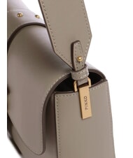 PINKO LOVE ONE CLASSIC SLOUCHY Geantă de umăr din piele nuc-aur antic - Genți femei - 4