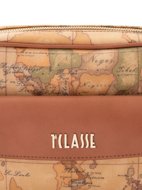 GEO CLASSIC Geantă de umăr reporter cu buzunar NATURAL - Genți femei