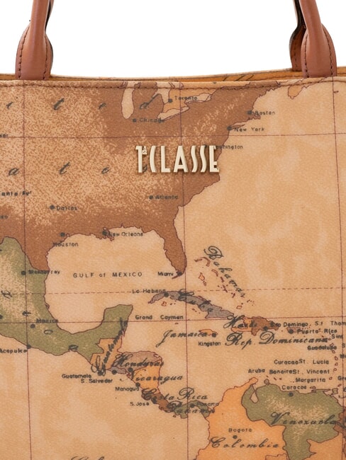 GEO CLASSIC Geantă de mână cu curea de umăr NATURAL - Genți femei