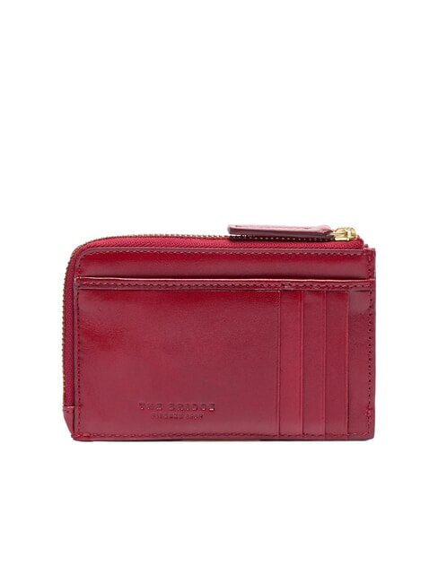 STORY DONNA Suport plat pentru card din piele cu fermoar coacăze / aur - Portofele femei