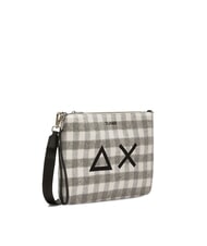 SUN68 TARTAN Geantă tip clutch cu poliserină și curea de umăr zgârie - Genți femei - 2