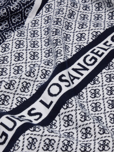 SEVYN 4G LOGO Eşarfă 4g cremă și albastru - Eșarfe