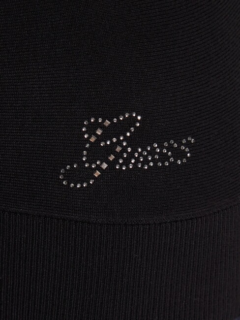 BAT SLEEVE LORETTA Pulover cu croială lejeră și guler tip barcă jetbla - Pulovere pentru femei