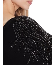 GUESS BAT SLEEVE LORETTA Pulover cu croială lejeră și guler tip barcă jetbla - Pulovere pentru femei - 3