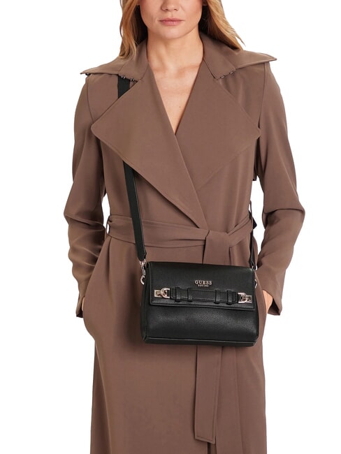 GREGORIA Geantă de umăr cu clapă BLACK - Genți femei