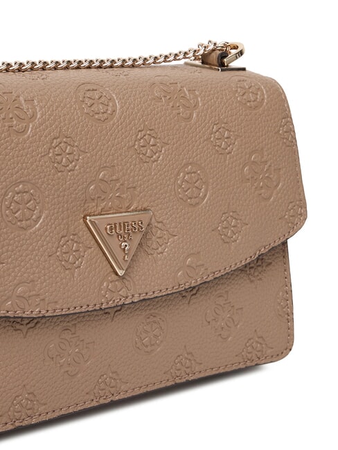 CRESIDIA II Geantă de umăr cu clapă logo taupe închis - Genți femei