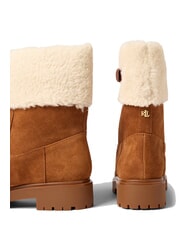 RALPH LAUREN ALLYSON Ghete din piele de oaie și piele întoarsă lauren tan2 - Pantofi femei - 7