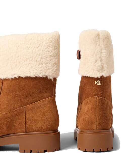 ALLYSON Ghete din piele de oaie și piele &icirc;ntoarsă lauren tan2 - Pantofi femei