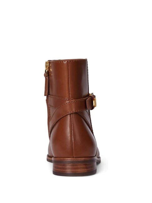 BROOKE 2 Ghete joase din piele cu cataramă lauren tan1 - Pantofi femei