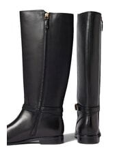 RALPH LAUREN BROOKE TALL 2 Cizme &icirc;nalte din piele BLACK - Pantofi femei - 4