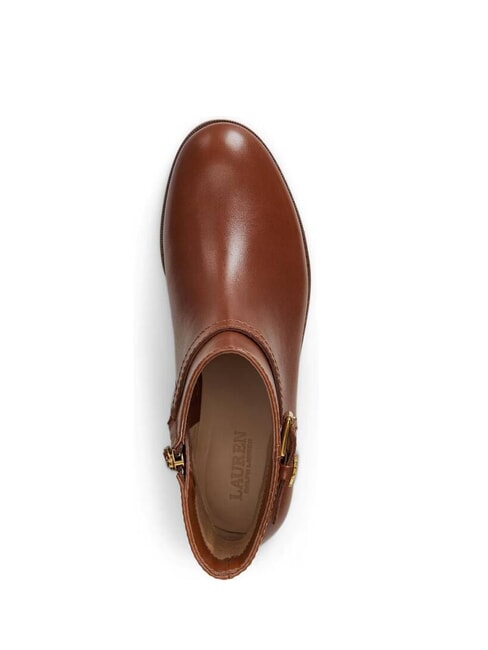 BROOKE 2 Ghete joase din piele cu cataramă lauren tan1 - Pantofi femei