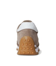 RALPH LAUREN DANI Teniși microperforați din piele întoarsă gri-maro/gri-maro/alb - Pantofi femei - 5