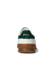 RALPH LAUREN HERITAGE AERA Adidași din piele alb-gălbui/pădure - Pantofi bărbați - 5