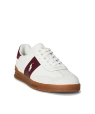 RALPH LAUREN HERITAGE AERA Adidași din piele alb-gălbui/vin - Pantofi bărbați - 3