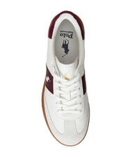 RALPH LAUREN HERITAGE AERA Adidași din piele alb-gălbui/vin - Pantofi bărbați - 4
