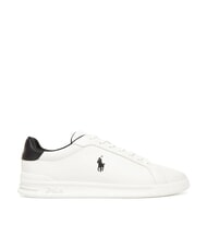 RALPH LAUREN HERITAGE COURT 2 Adidași din piele spălare punte alb/negru - Pantofi bărbați - 2