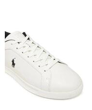 RALPH LAUREN HERITAGE COURT 2 Adidași din piele spălare punte alb/negru - Pantofi bărbați - 5