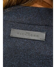 JOHN RICHMOND PEACEFUL Cardigan din lurex cu nasturi albastru marin - Pulovere pentru femei - 4