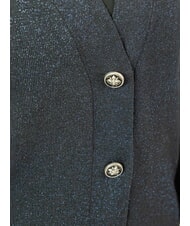 JOHN RICHMOND PEACEFUL Cardigan din lurex cu nasturi albastru marin - Pulovere pentru femei - 3