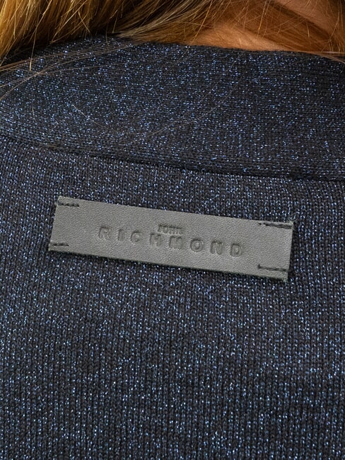 PEACEFUL Cardigan din lurex cu nasturi albastru marin - Pulovere pentru femei