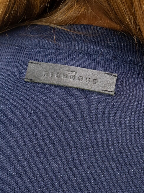 PARANA Cardigan lurex cu decolteu rotund albastru - Pulovere pentru femei