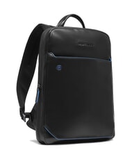 PIQUADRO BLUE SQUARE Rucsac pentru laptop de 14", din piele - Rucsacuri pentru laptop