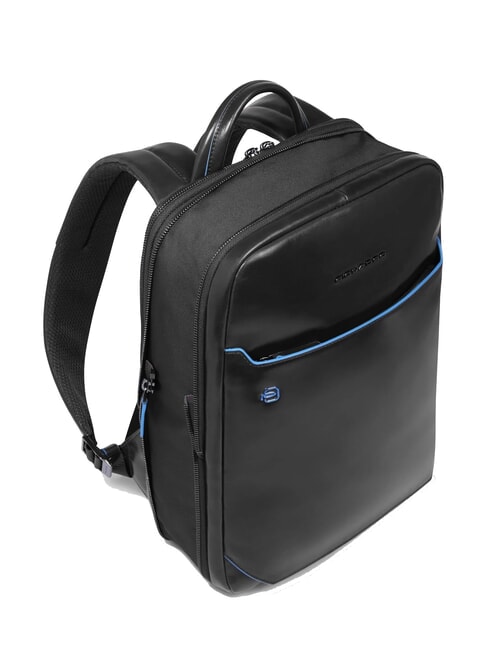 BLUE SQUARE Rucsac pentru laptop de 14", din piele negru - Rucsacuri pentru laptop