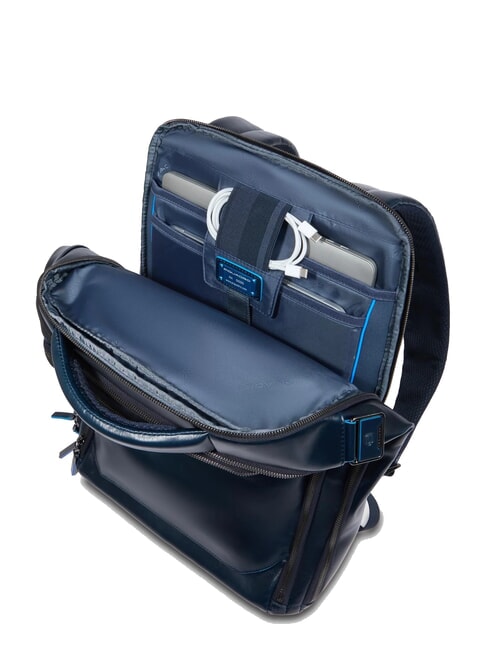 BLUE SQUARE Rucsac din piele cu verificare rapidă pentru laptop de 15,6" albastru - Rucsacuri pentru laptop