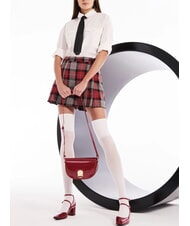 GAUDÌ EVELYN LAK Geantă de umăr medie din lăcuit RED - Genți femei - 4