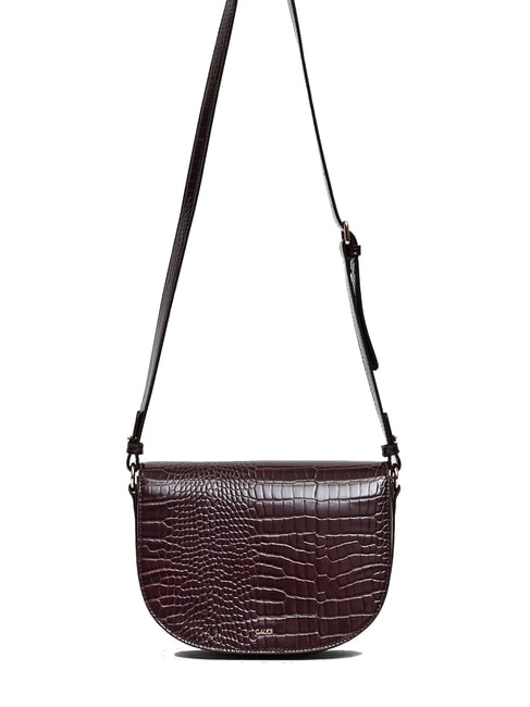 EVELYN COCCO Geantă de umăr medie cu imprimeu vin - Genți femei