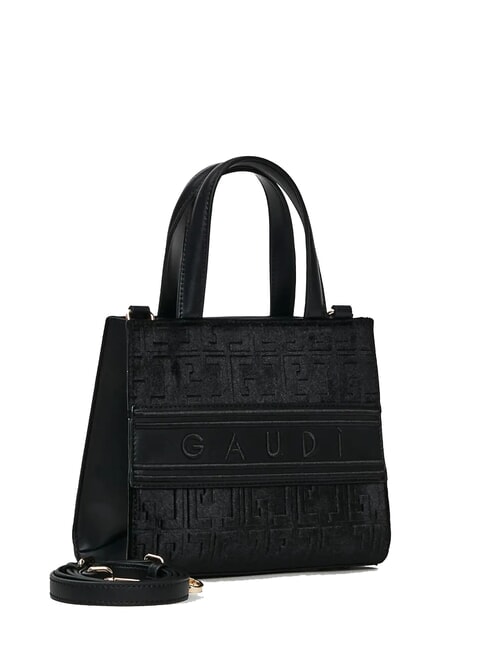 ADA VELUR S Geantă mică cu inserții de catifea BLACK - Genți femei