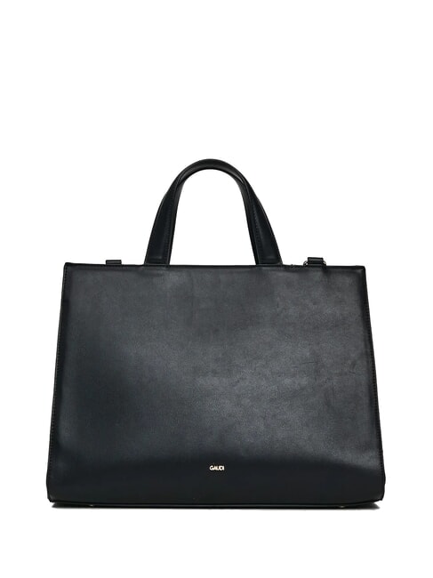 ADA VELUR L Geantă de mână cu inserții de catifea BLACK - Genți femei