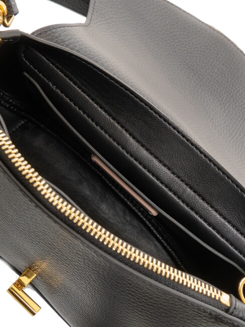 HIMMA Geantă de mână din piele cu curea de umăr negru - Genți femei