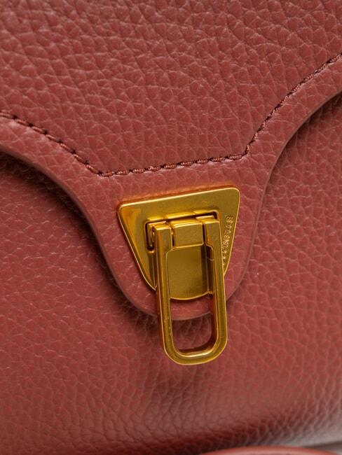 MARVIN Geantă mini din piele cu curea de umăr coniac - Genți femei