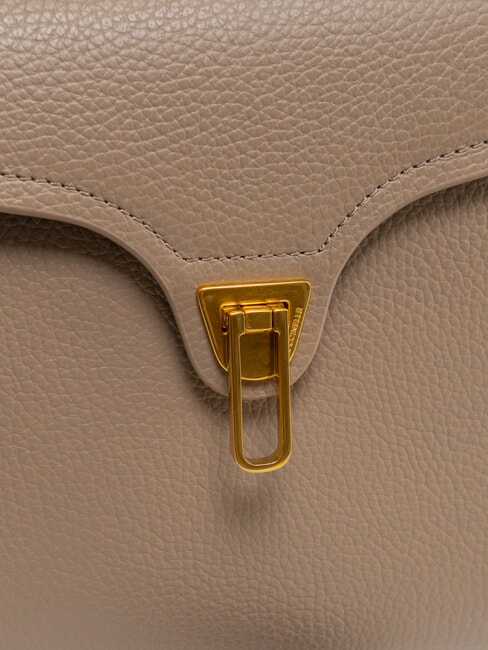 MARVIN Geantă de mână din piele cu curea de umăr taupe cald - Genți femei