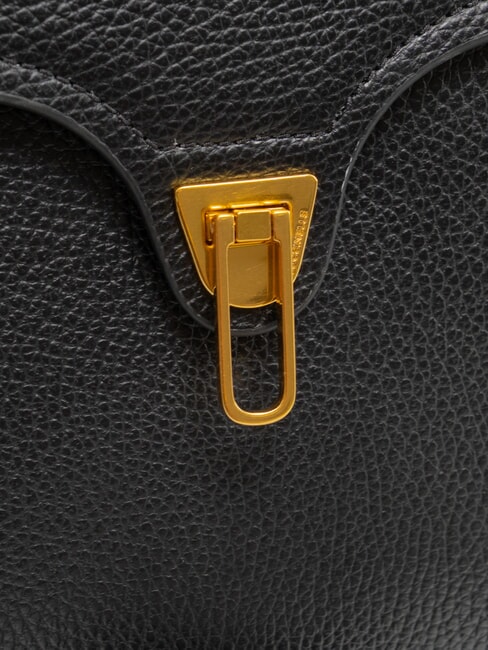 MARVIN Geantă de mână din piele cu curea de umăr negru - Genți femei