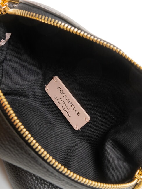 LILY Geantă mini din piele cu bandă negru - Genți femei