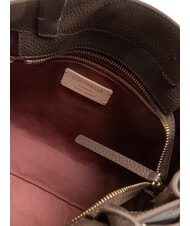 COCCINELLE KLICHE Geantă de m&acirc;nă din piele cu curea de umăr fondant maro - Genți femei - 6