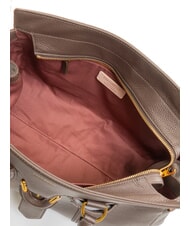 COCCINELLE YORK Geantă de mână din piele cu cataramă fondant maro - Genți femei - 6