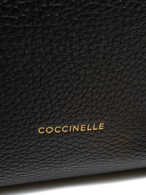 RHEA Geantă de umăr din piele cu curea de umăr negru - Genți femei