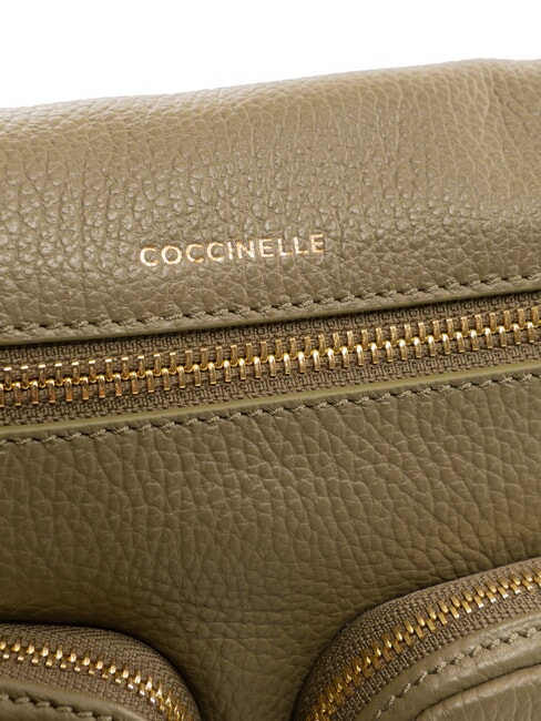 HYLE Geantă medie din piele cu dublă funcție verde laur - Genți femei